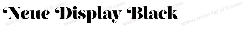 Neue Display Black字体转换